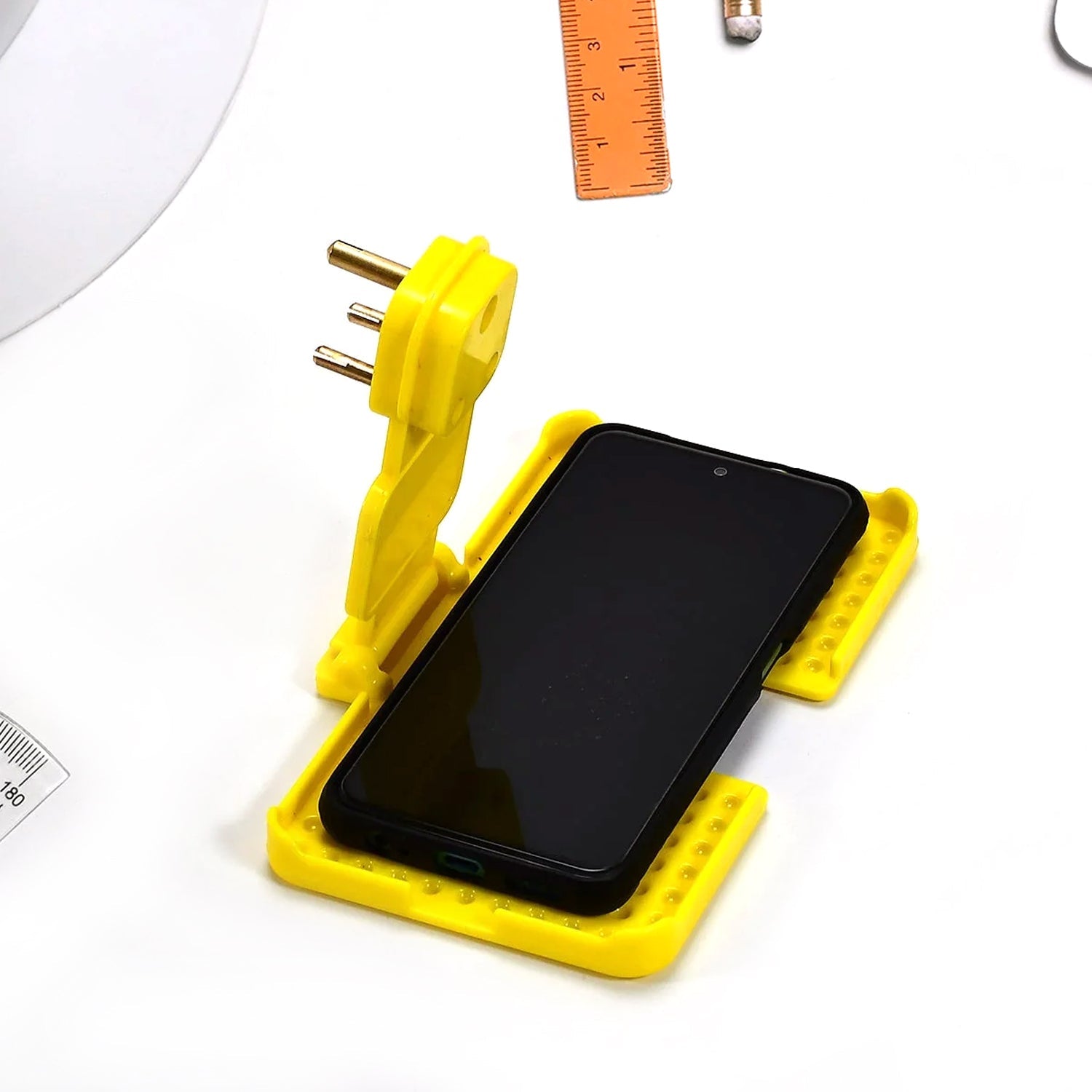 12872 Multi-Purpose Wall Holder Stand for Charging Mobile, Just Fit in Socket and Hang (Mix Color / 1 pc) 12872 Multi-Purpose Wall Holder Stand for Charging Mobile, Just Fit in Socket and Hang (Mix Color / 1 pc)